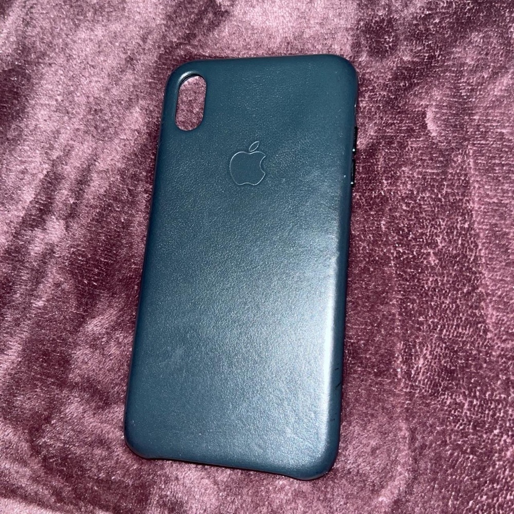 Green LEATHER, XS MAX {Apple} Case
